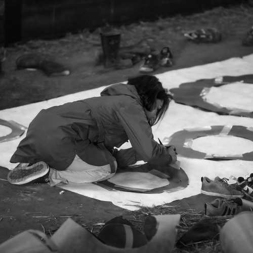 Expérimentation picturale collective à la ferme du Sart #1