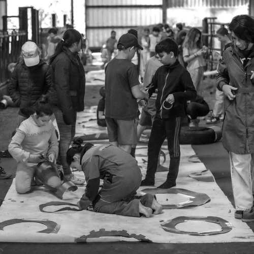 Expérimentation picturale collective à la ferme du Sart #2