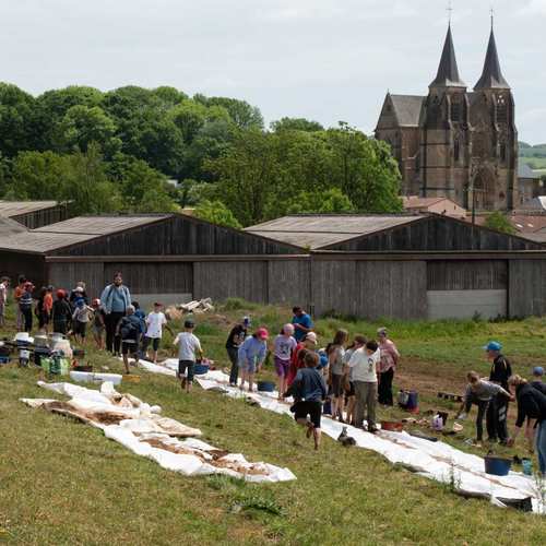 Expérimentation picturale collective à la ferme de l'Orchidée Noire #3